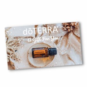image of doTERRA gift card with frankincense bottle