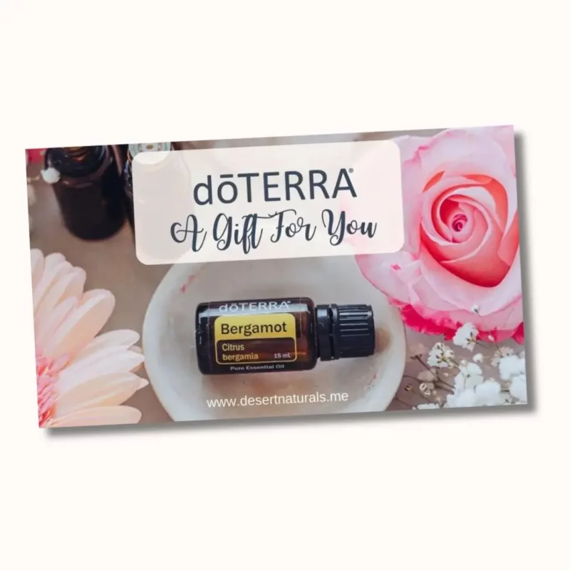 doterra gift card mockup bergamot doterra digital gift card mockup Bergamot essential oil and roses