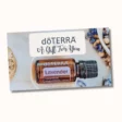 doterra gift card mockup with Lavender essential oil
