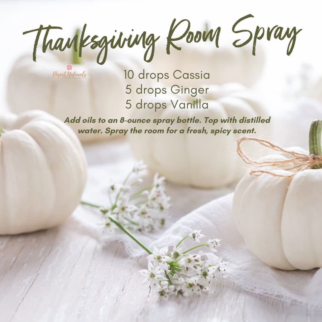 recipe for Thanksgiving Essential Oil Room Spray