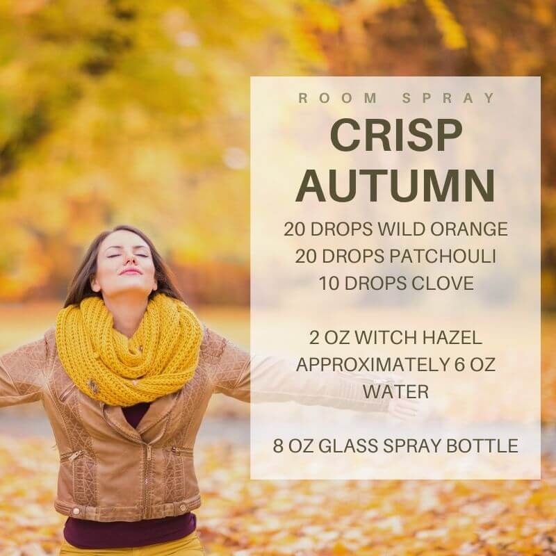 Thanksgiving essential oil Room Spray recipe for Crisp Autumn