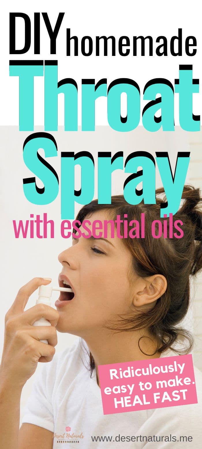 diy sore throat spray with essential oils