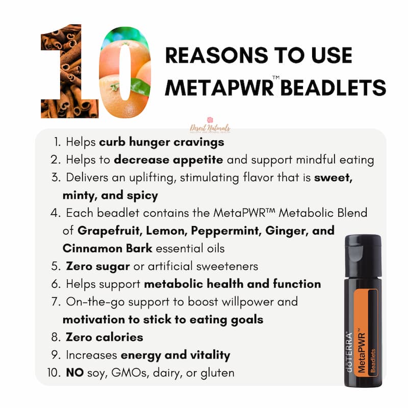 a list of 10 ways to use doTERRA MetaPWR Beadlets
