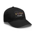 black baseball hat with essential oil bottles patch