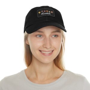 essential oil bottle hat woman.jpg woman modeling essential oil bottle hat
