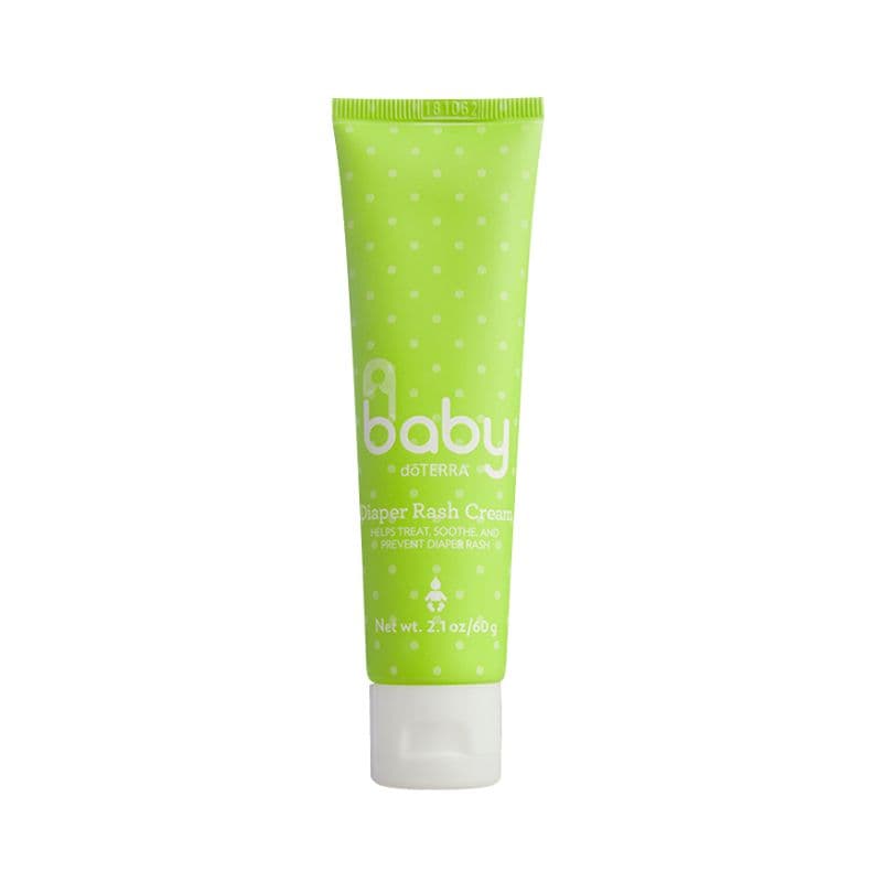 white background with image of tube of doterra baby diaper rash cream