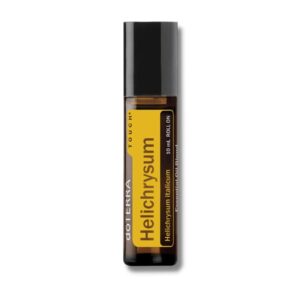 white background with image of doterra helichrysum touch roller