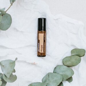 doterra hope roller with eucalyptus leaves