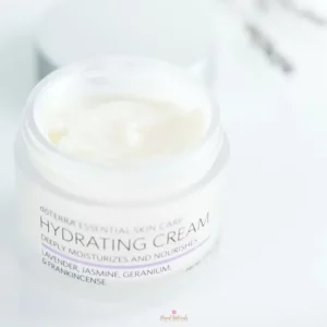 open jar of doTERRA hydrating cream