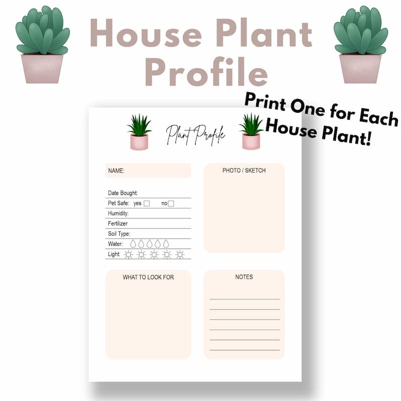 printable house plant journal 2