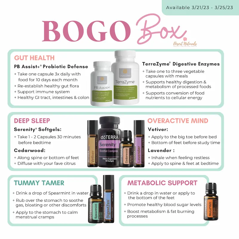 benefits and uses for all of the products in the doterra bogo box