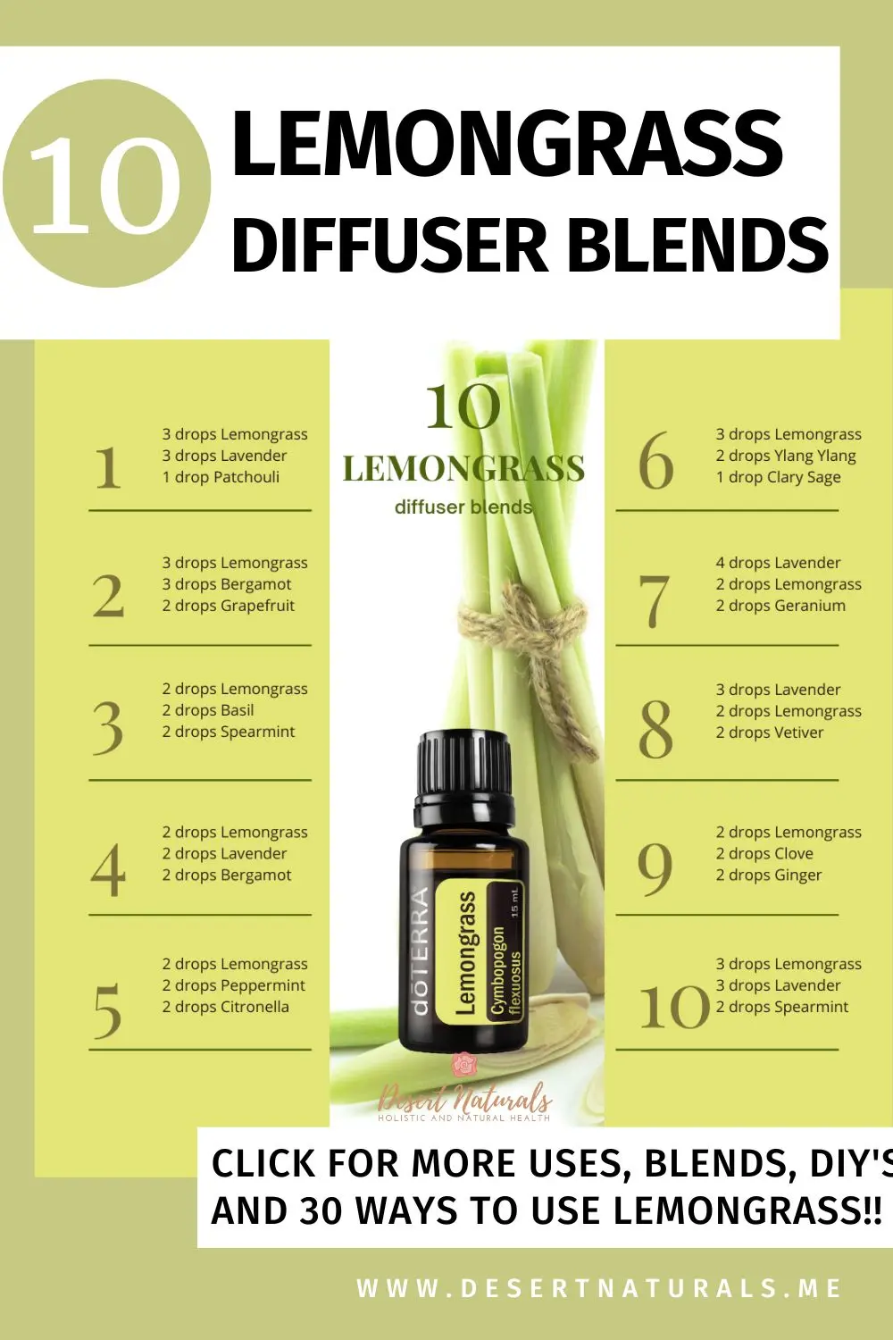 10 lemongrass diffuser blends