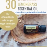 pinterest pin for 30 ways to use lemongrass essential oil