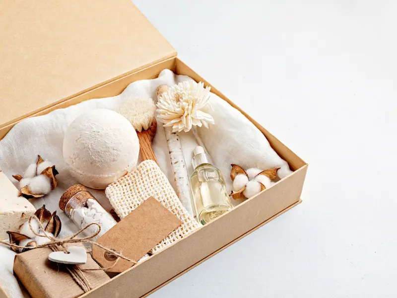 self care gift box with homemade products