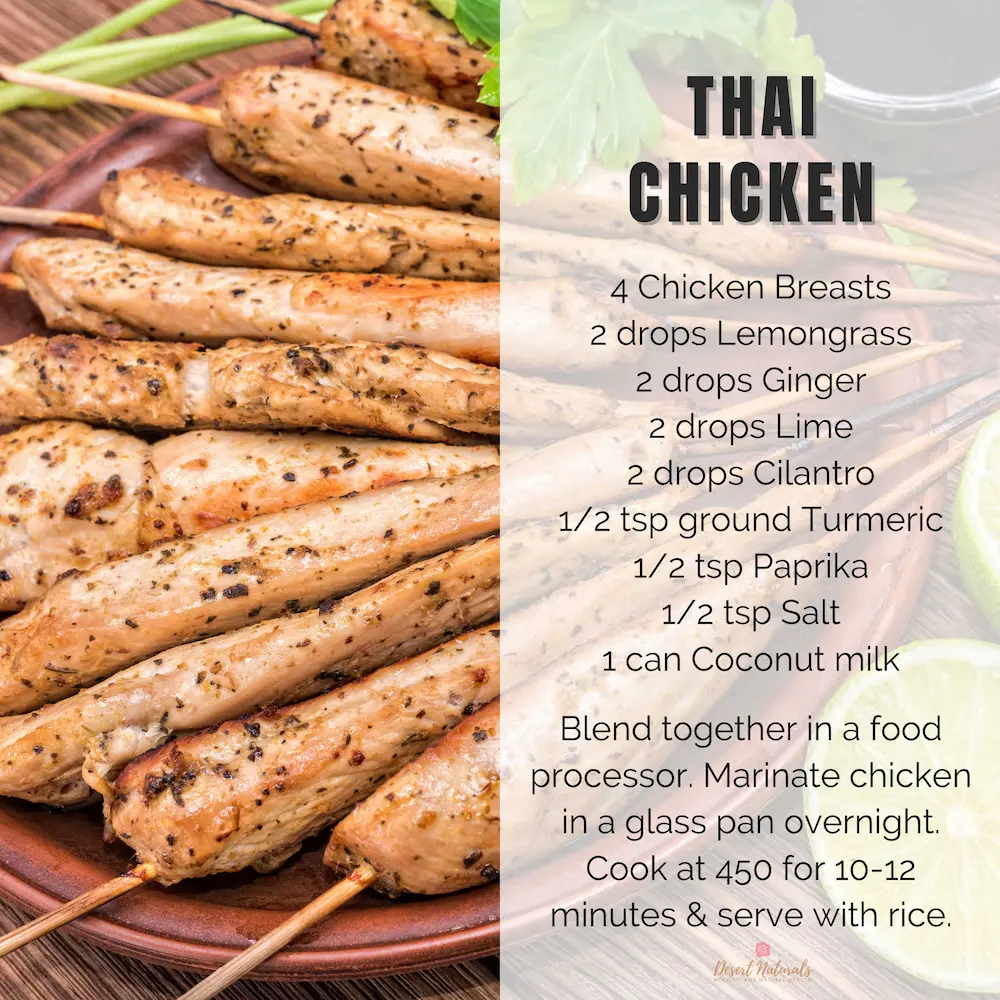 recipe for thai chicken using lemongrass essential oil