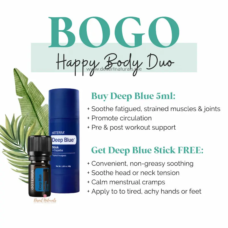 doterra bogo buy deep blue 5ml oil, bet deep blue stick free