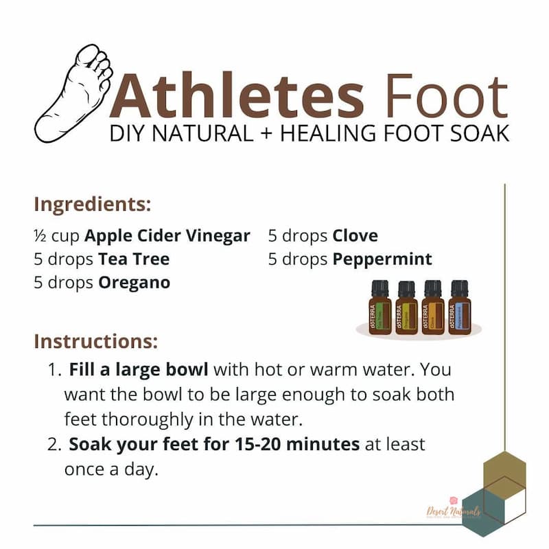 diy recipe for natural athletes foot soak with essential oil