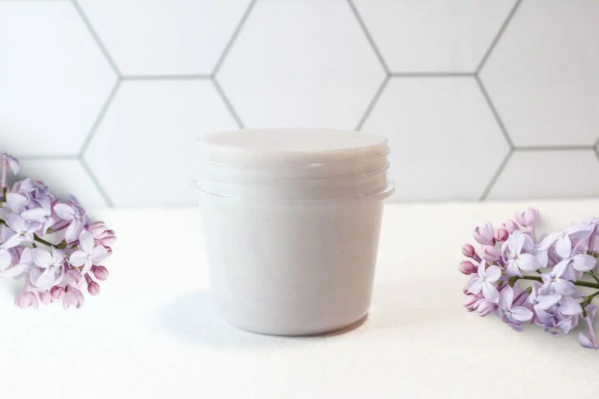 photo of homemade diy lilac lotion