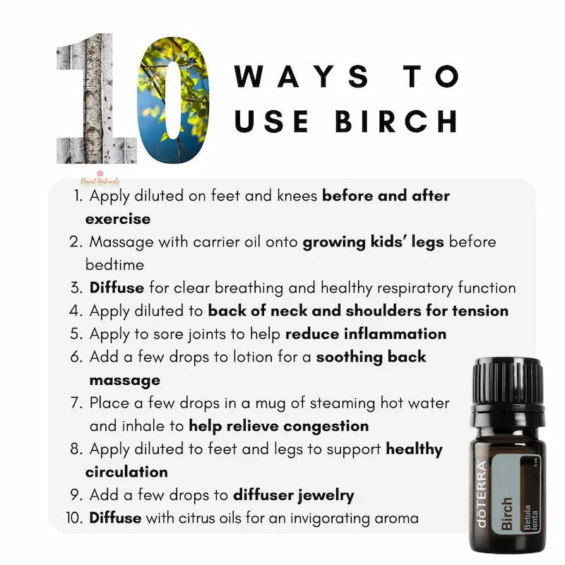 10 ways to use doTERRA Birch essential oil