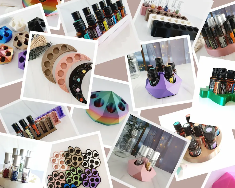 essential oil storage product collage