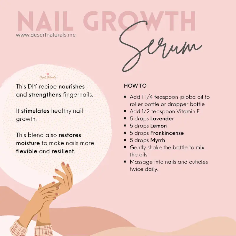 a recipe for nail growth serum with essential oils