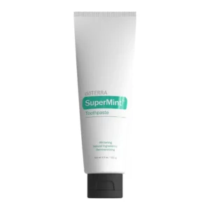 photo of doTERRA Supermint toothpaste on white background
