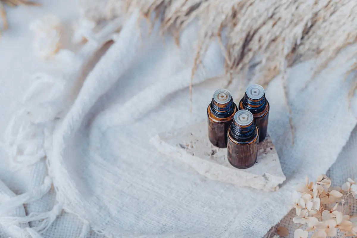 boho style photo of essential oil bottles