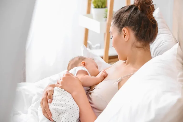 photo of breastfeeding mom and baby