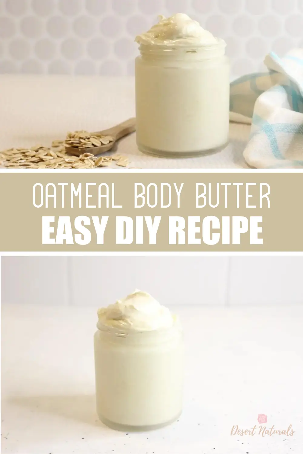 jars of homemade oatmeal body butter
