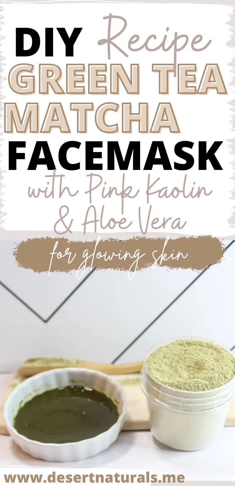 green tea matcha facemask pin 2