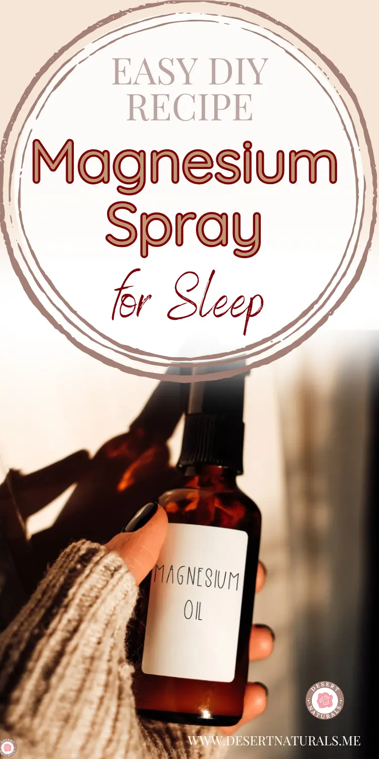a bottle of homemade magnesium spray for sleep