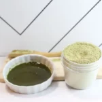 photo of homemade diy matcha green tea facemask
