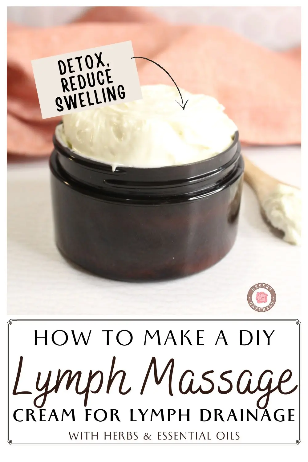 jar of diy lymph drainage cream