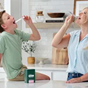 photo of a mother and her child using doTERRA PB Assist + probiotic