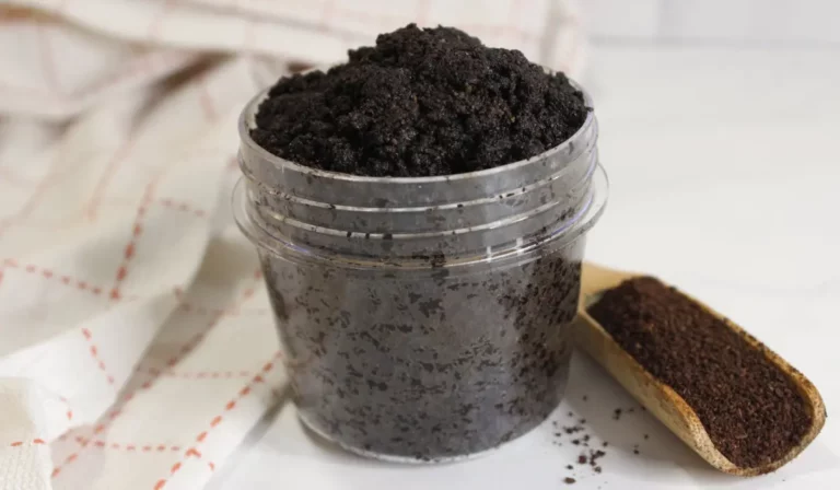 photo of homemade diy coffee scrub