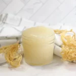homemade diy sea moss gel on counter