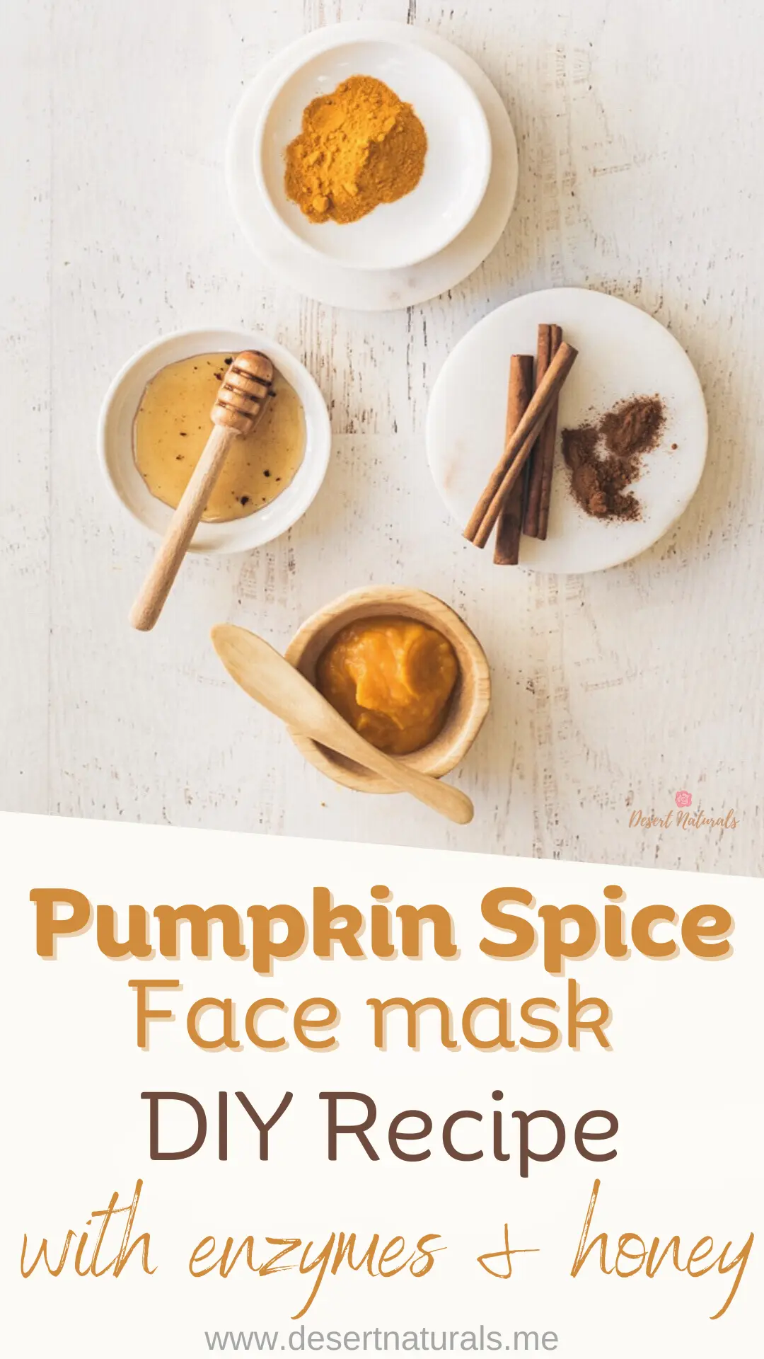 bowls of pumpkin, spices, and honey for a diy face mask