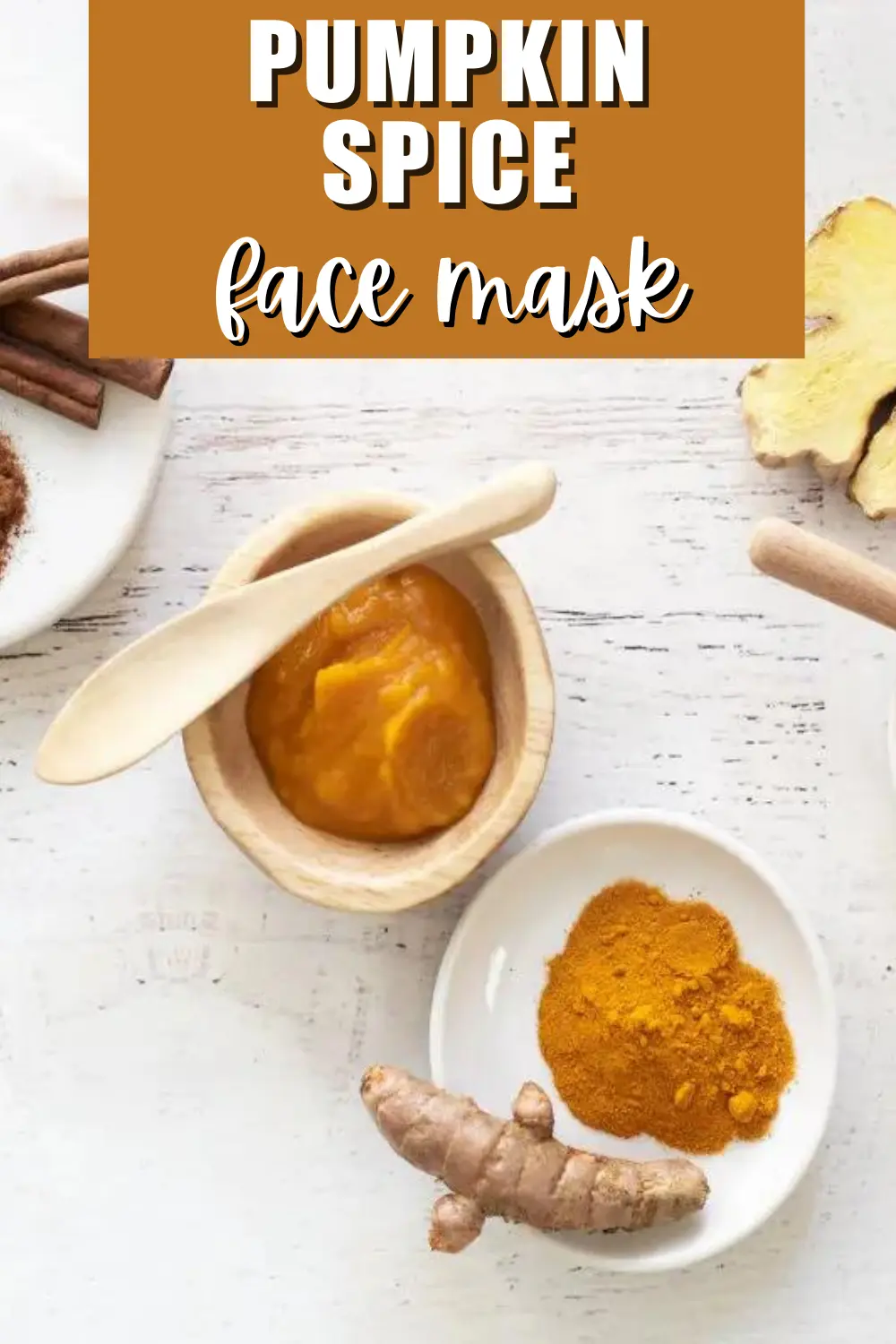 bowl of pumpkin puree and spices for a homemade face mask