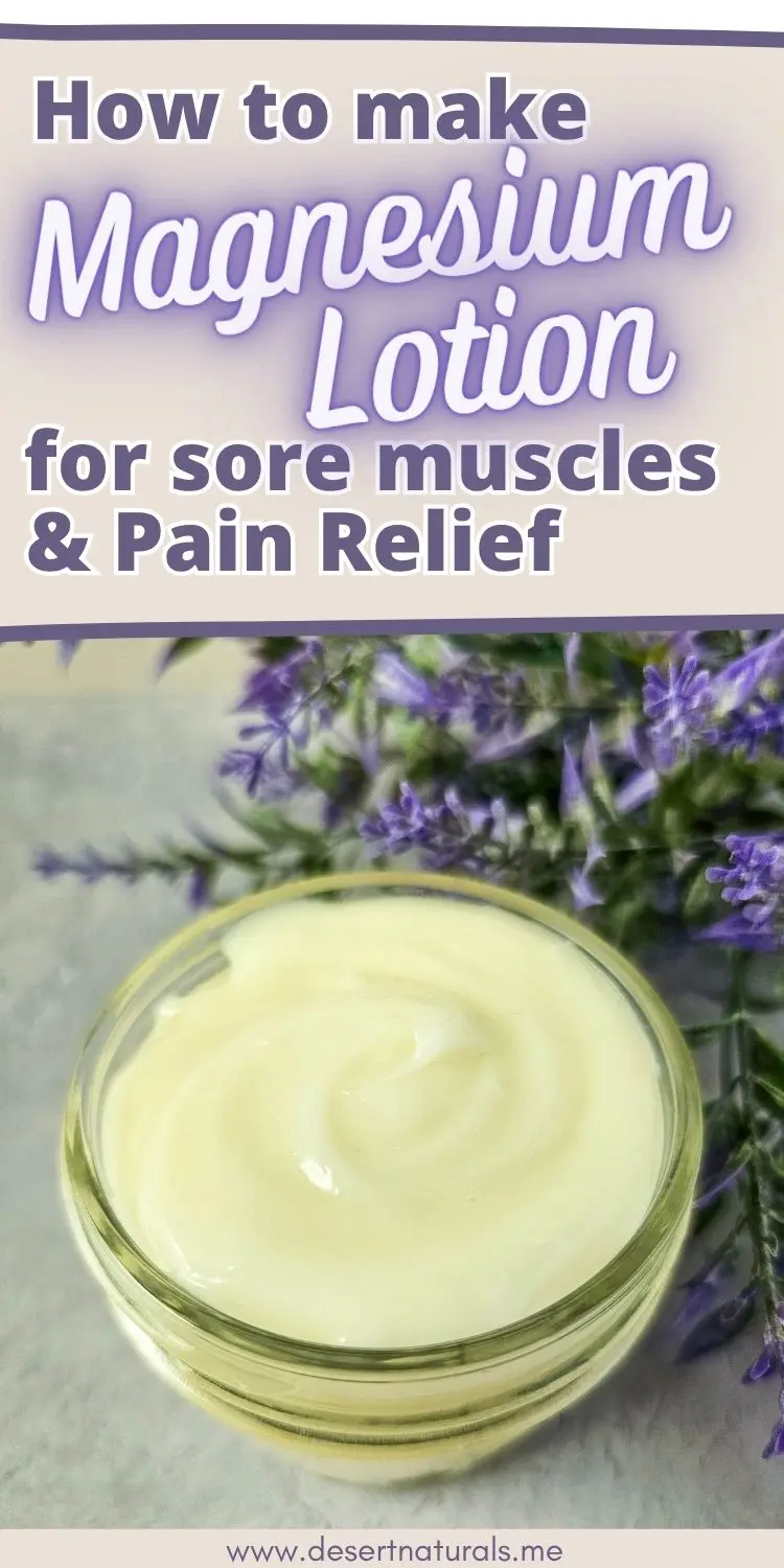jar of homemade magnesium lotion