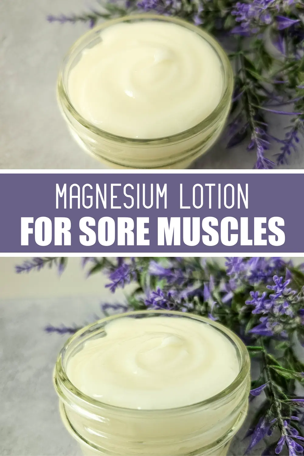 jar of homemade magnesium lotion for sore muscles