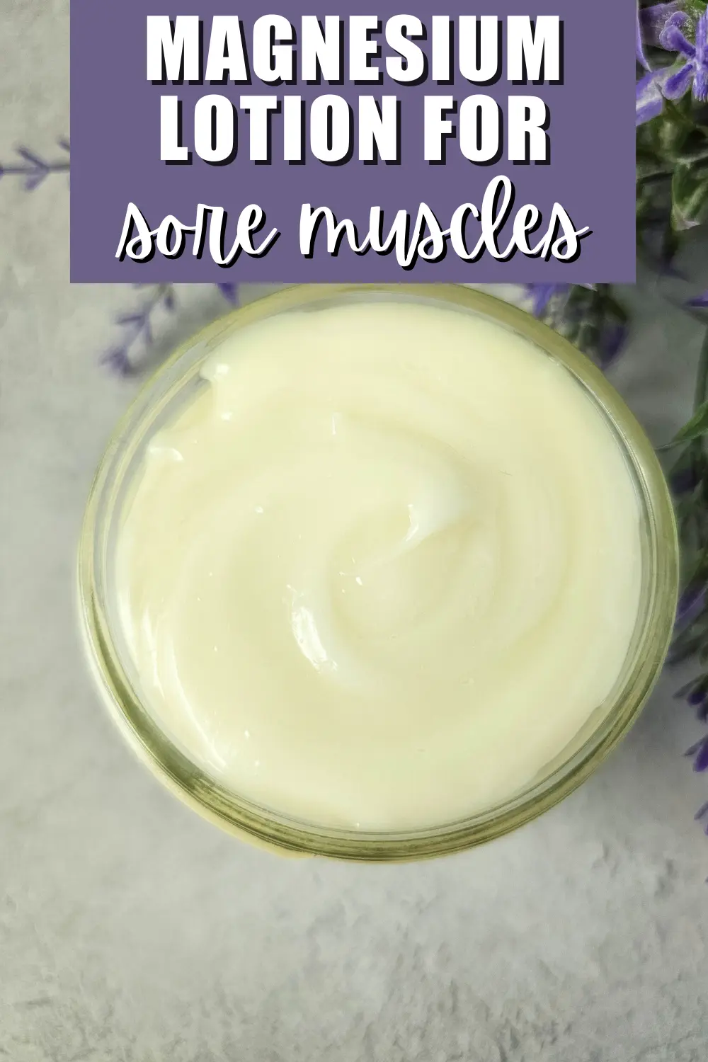 jar of homemade magnesium lotion