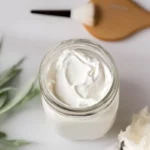 jar of natural homemade shaving cream