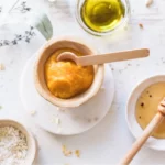 a bowl of food with a spoon in it