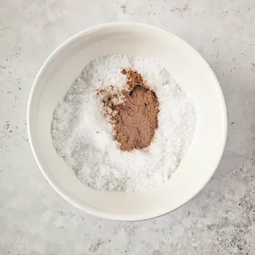Pumpkin Latte Bath Salts DIY Recipe 16 a bowl of epsom salts with pumpkin pie spices