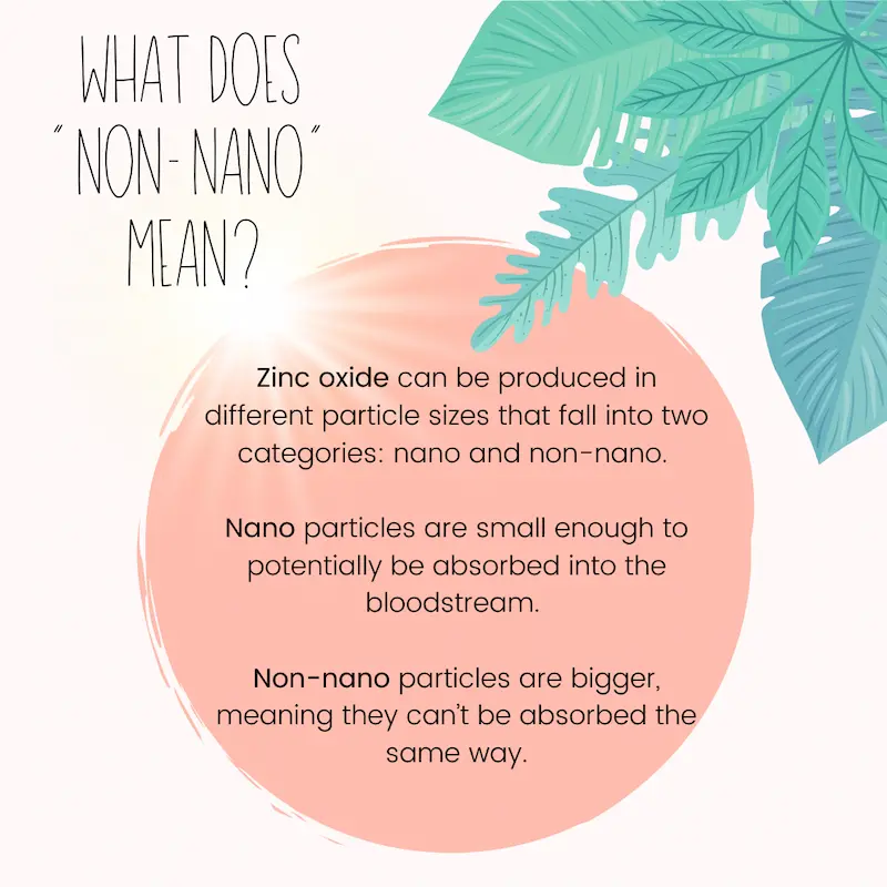 text describing what non nano zinc oxide means