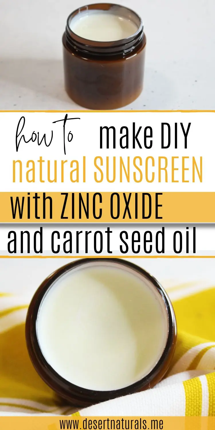 image of a jar of homemade sunscreen with zinc