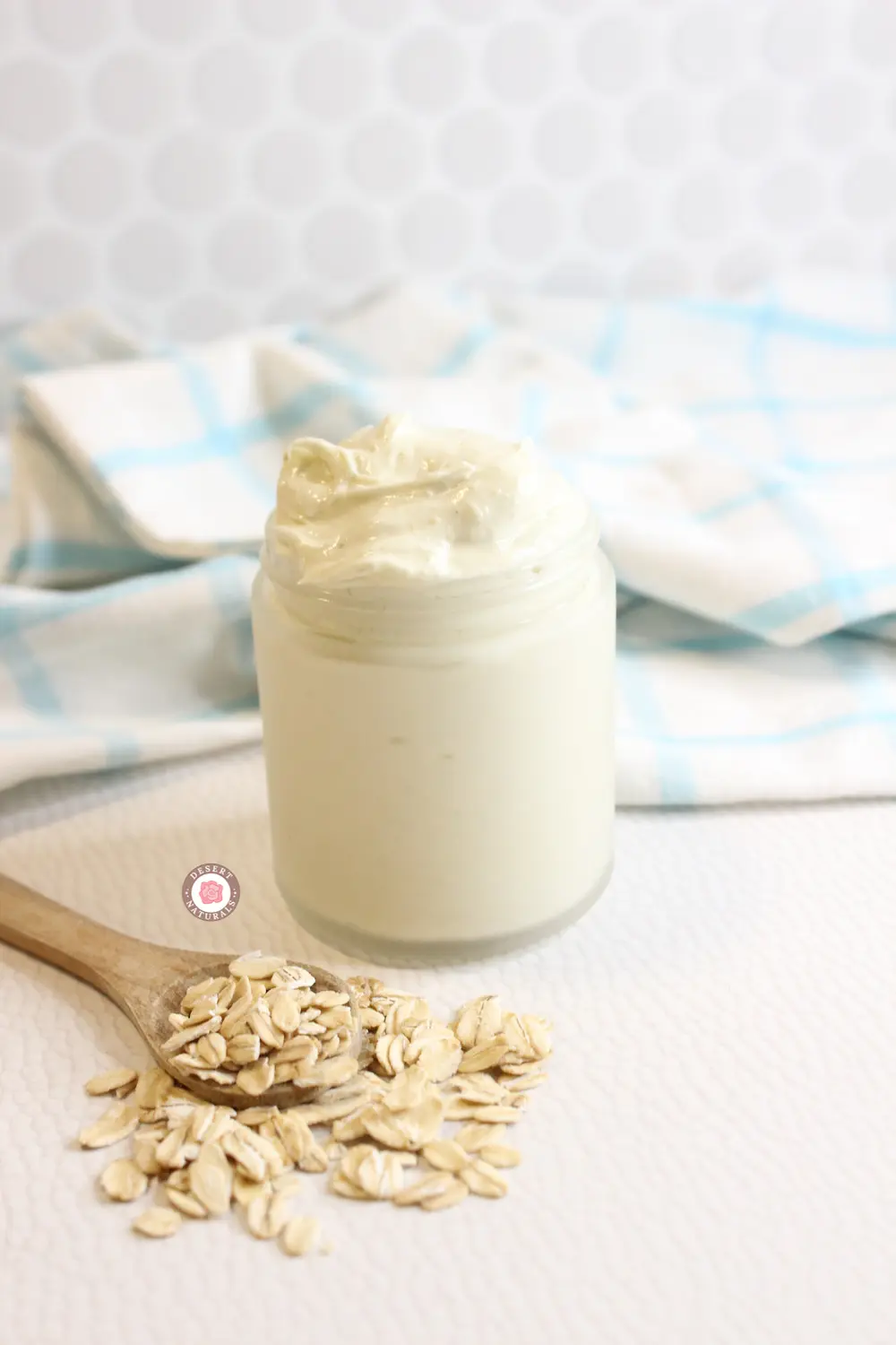 jar of homemade oatmeal body butter
