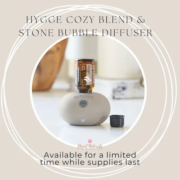 doterra hygge cozy blend and stone bubble diffuser available for limited time
