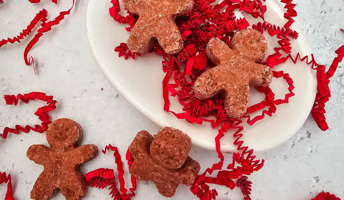 Gingerbread Shower Steamers Easy DIY Gift 10 homemade gingerbread bath bombs with red confetti