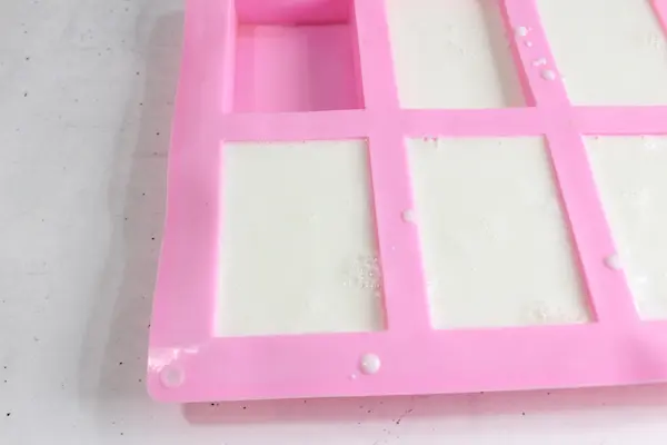 homemade tallow soap in a soap mold